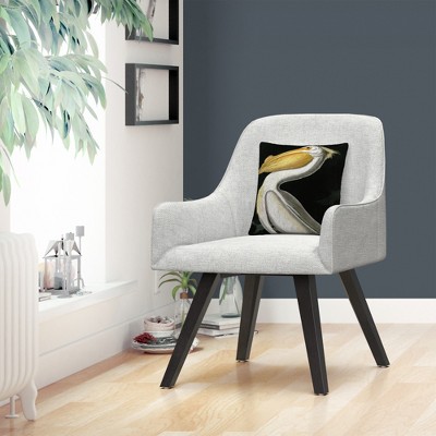 American White Pelican Decorative Throw Pillow with Polyester Insert