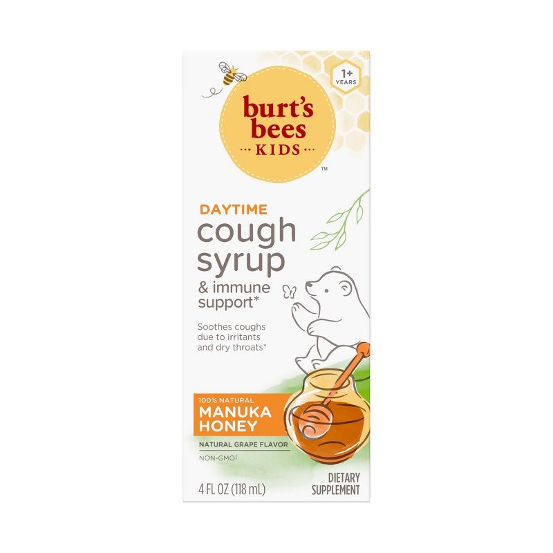 Burt&#39;s Bees Kids&#39; Daytime Cough Syrup - Grape - 4 fl oz, 1 of 6