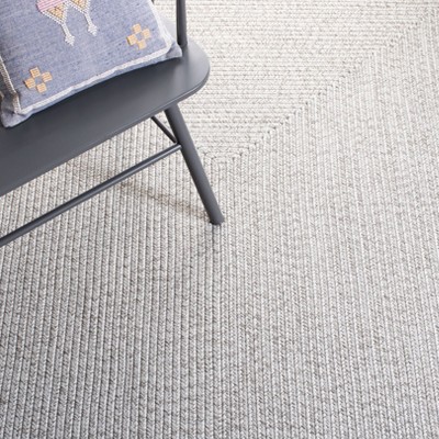 Handmade Silver/Grey Braided Reversible Runner Rug 2'3" x 6'