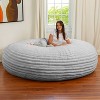 Jaxx Cocoon Bean Bag Bed for Adults - 2-in-1 Giant Bean Bag Sleeper and Convertible Lounger - Made in the USA - 7 Foot, Mondo Fur - 2 of 4