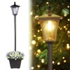 LamQee 1-Light 63 inch LED Solar Post Light Complete Solar Powered Outdoor Post Light Floor Lamp Exterior Garden Lights for Pathway Patio - 2 of 4