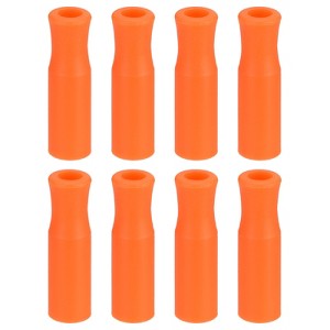 Unique Bargains Silicone Removable Soft Flexible Reusable Drinking Straws 8 Pcs - 1 of 4