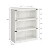 Acekool Farmhouse Bookcase with Storage, Wooden Bookshelf for Home Office, Living Room, Bedroom - 3 of 4
