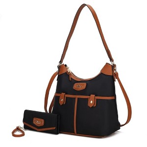 MKF Collection Harper Nylon Shoulder Hobo Bag with Matching Wallet by Mia K - 1 of 4