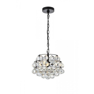 Elegant Lighting Savannah 12 inch pendant in black