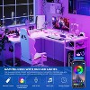 68 Inch L Shaped Gaming Desk With Built In Led Lighting Power Outlets Ergonomic Computer Desk Adjustable Monitor Stand Usb Charging Ports Sturdy Sta - 4 of 4