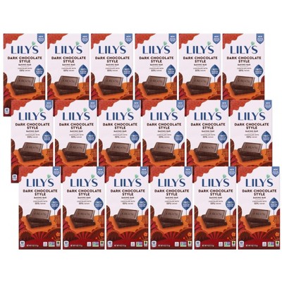Lily's 55% Dark Chocolate Style Baking Bar - Case of 18/4 oz