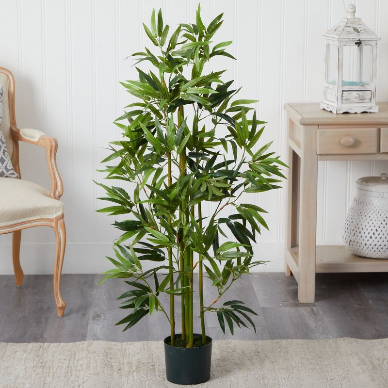 Nearly Natural 4-ft Bamboo Artificial Tree, 3 of 5