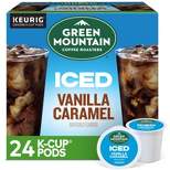 Keurig Green Mountain Coffee Roasters Brew Over Ice Vanilla Caramel Medium Roast Pods - 24ct
