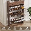 Shoe Cabinet with 3 Flip Drawers & 2 Drawers, Narrow Slim Organizer Rack - 4 of 4