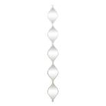 Metal Slim Stacked Chain 5 Layer Wall Mirror with Tear Drop Pattern and Foil Detailing Silver - Olivia & May