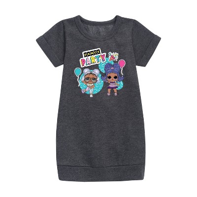 - LOL Surprise! - Dance Party Graphic Short Sleeve Fleece Dress