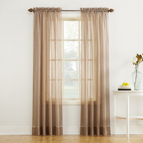 Taupe voile clearance curtains