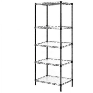 SKONYON 5 Shelf Wide Wire Shelving Adjustable Metal Storage Shelf Unit Storage Rack Black - 1 of 4