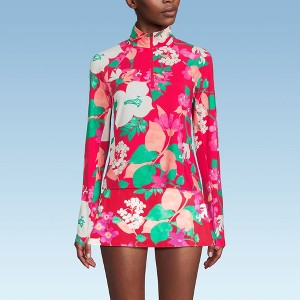 Lands' End Women's Long Sleeve Rash Guard Cover-up UPF 50 - 1 of 4