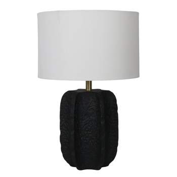 SAGEBROOK HOME 24" Textured Jagged Table Lamp Black/White