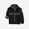 X RAY Boy's Hooded Flannel Lined Full Zip Sweater With Stripes - 3 of 3