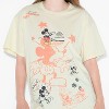 Women's Mickey Scribble Oversized Short Sleeve Graphic T-Shirt - Cream - 4 of 4