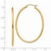 Black Bow Jewelry 2mm x 48mm Polished 14k Yellow Gold Classic Oval Hoop Earrings - 4 of 4