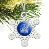Hampton University Pirates Logo Metal Snowflake Christmas Tree Holiday Ornament - 2 of 3