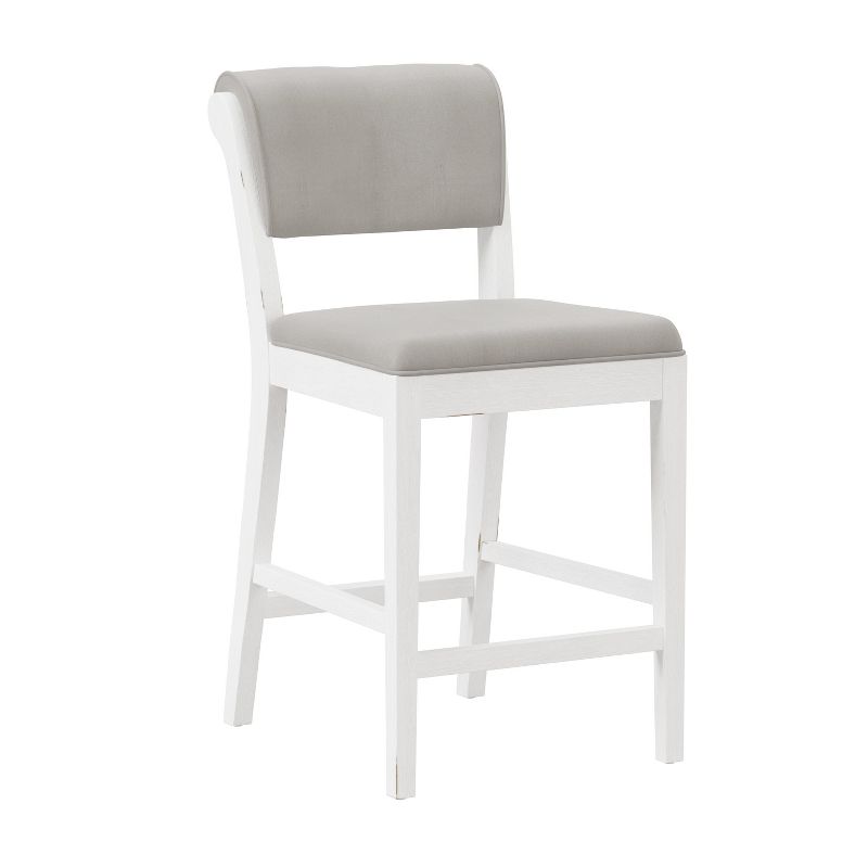 Clarion Wood and Upholstered Panel Back Counter Height Stool Sea White - Hillsdale Furniture, 1 of 13