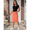 INSPIRE CHIC Women's Casual High Waist Back Slit Short Denim Skirts - 3 of 4