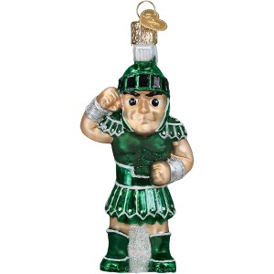 Old World Christmas Blown Glass Ornament for Christmas Tree, Michigan State, Sparty (with OWC Gift Box) - 1 of 4