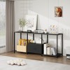 46" TV Stand with LED, Entertainment Center for 55" TVs, TV Cabinet with Storage Shelves, Long Dresser, for Bedroom, Living Room, Office,black - 4 of 4