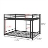 Bunk Bed with Trundle Metal Bunkbeds with Ladder and Full-Length Guardrail - 3 of 4