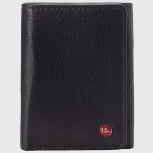 Alpine Swiss Mens Wallet RFID Blocking Genuine Leather Leon Trifold Wallet Slim Design Billfold Multiple Card Slots ID Window Gift Box - 1 of 4