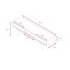 63 Inch Modern TV Cabinet with Double Sliding Doors Wood Legs TV Console Media Cabinet Entertainment Center Walnut - 2 of 4