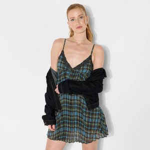 Women's Pleated Mini Babydoll Dress - Wild Fable™ - 1 of 3