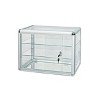 Vynxaria Tempered Glass Countertop Display Showcase: Aluminum Frame, Sliding Lockable Door, Removable Shelves - 2 of 4