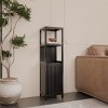 GlasFlength 52" Bathroom Storage Cabinets Bathroom Floor Cabinet Freestanding Tower Cabinet with 2 Tier Shelves for Bathroom, Black - 4 of 4