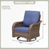 Buenhomino Patio Wicker Chairs Swivel Rocker Outdoor Rocking Chairs Set - 2 of 4