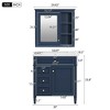 SeaCamel 30" Single Sink Bathroom Vanity - Modern Storage Cabinet with 2 Drawers & Tip-out Drawer - 3 of 4
