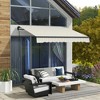 Resenkos Patio Awning, Outdoor Sun Shade Shelter Cover Awnings,12' x 10' Manual Retractable Awning Outdoor Sunshade Shelter for Patio, Balcony, Yard, - 2 of 4