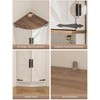 Tall, Narrow Farmhouse Corner Cabinet with Doors and Storage Shelves, Multi-Purpose Cabinet - 4 of 4
