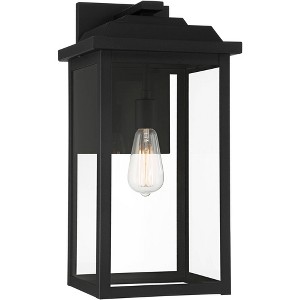 John Timberland Eastcrest Modern Outdoor Wall Light Fixture Textured Black 20 1/2" Clear Glass Panels for Post Exterior Barn Deck House Porch Patio - 1 of 4