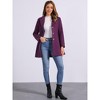 INSPIRE CHIC Women's Single Breasted Notched Lapel Long Winter Coats - 2 of 4