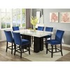 Solid Hardwood Velvet Counter Chair (Set of 2) with Finish, Nailhead Trim, and Stylish Velvet Upholstery - 3 of 4