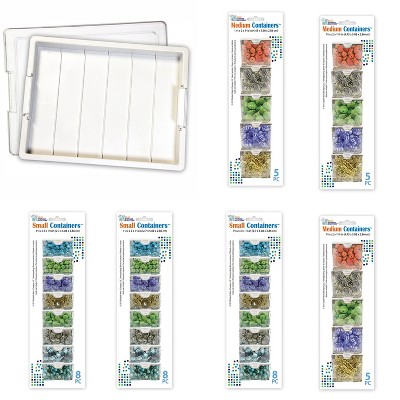  Bead Storage Solutions Elizabeth Ward 5 Piece Craft Organizing  Storage Containers for Small Beads, Crystals, and Fasteners, Clear (6 Pack)  : Arts, Crafts & Sewing