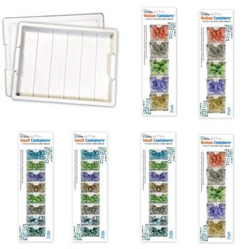 6 Pack Plastic Jewelry Organizer Box with Labels and Dividers for Custom  Organization (7 x 4 x 1 in)