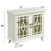 LOVMOR Modern Storage Cabinet, Sideboard Buffet Cabinet with 2 Doors and Storage Shelves, for Living Room, Kitchen, White - 4 of 4