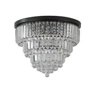 Bella Depot Crystal Chandelier Black luxury modern style crystal lights, large ceiling chandeliers, dining room, living room,bedroom - 1 of 4
