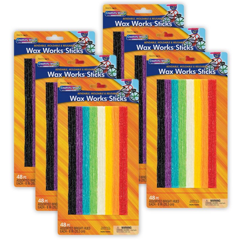 Creativity Street Wax Works Sticks, Assorted Colors, 8", 288 Pieces, 1 of 5