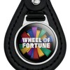 Wheel Of Fortune Wheel Of Fortune Onion Logo Black Leather Keychain - 3 of 4