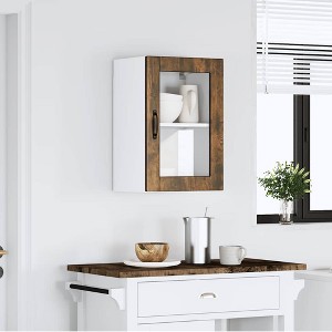 CLIHOME Bathroom Wall Mounted Cabinet, Narrow Wall Cabinet, Hanging Cabinet for Living Room, Multi-Function Kitchen Side Cabinet - 1 of 4