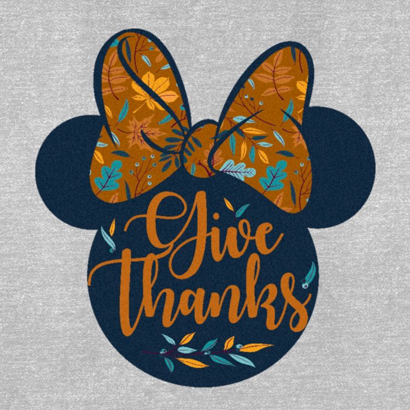 Women's Minnie Mouse Give Thanks Fall Silhouette T-Shirt, 2 of 5