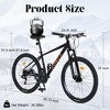 YONWAY 26 Inch 24 Speed Steel Frame Mountain Bike with Suspension Fork, Dual Disc Brake for Outdoor Cycling & All-terrain Adventures, Blue - 3 of 4